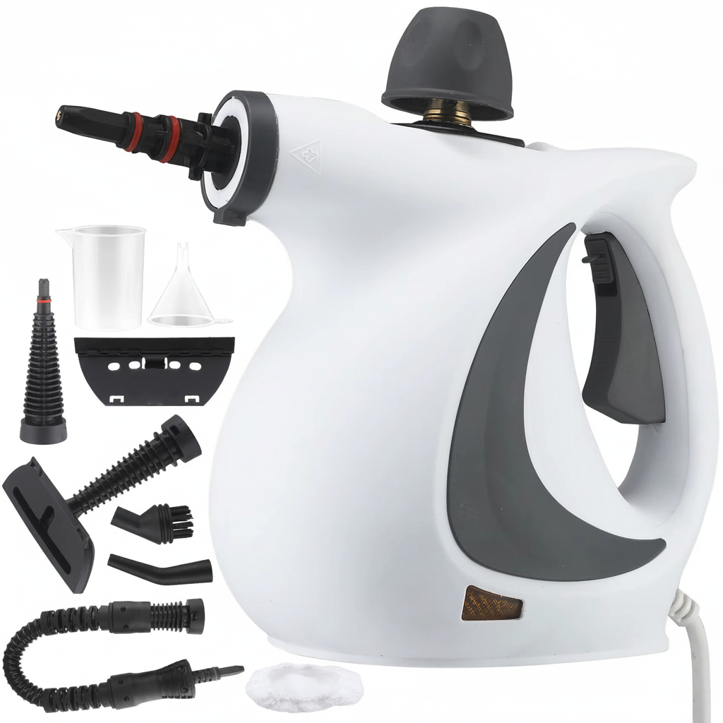 White and Grey Steamer